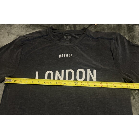 LARGE NoBull Shirt Mens Navy Short Sleeve London CrossFit Workout Active - Picture 6 of 8